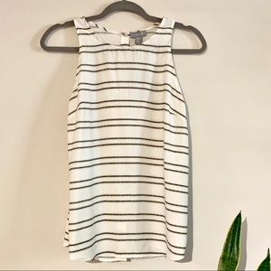 Kenar | NWT striped button back tank, size small